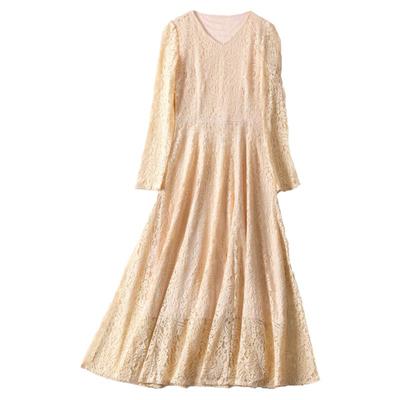 韩版时尚蕾丝修身连衣裙