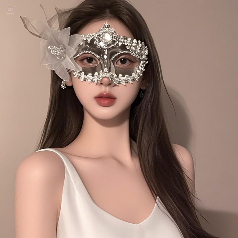 假面舞会cos古风面具化妆晚会美女装扮道具半脸眼罩年会情趣脸罩