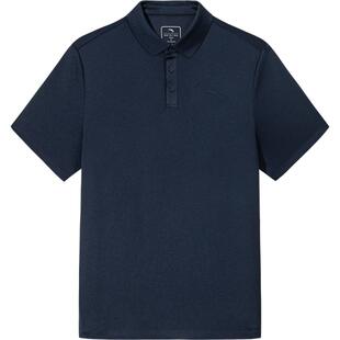 安踏polo衫短袖t恤男款2026夏季新款藏蓝色透气爸爸立领针织衫男