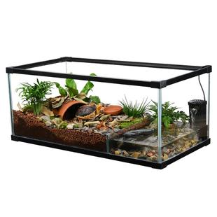 乌龟饲养缸黄缘龟专用缸半水龟生态养殖箱安缘水陆造景玻璃缸定制