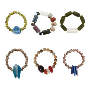 李斯丹妮同款 iranlon自然论天然石戒指女串珠百搭原创小众设计感