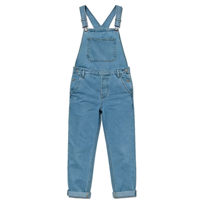 Denim overalls oversized women's pants牛仔背带裤大码纯色女裤