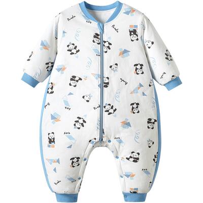 儿童夹棉连体睡衣冬季睡袋加厚款