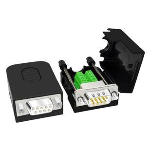 DB9串口头DB9免焊接头COM口RS232公头母头485插头DR9针转端子模块