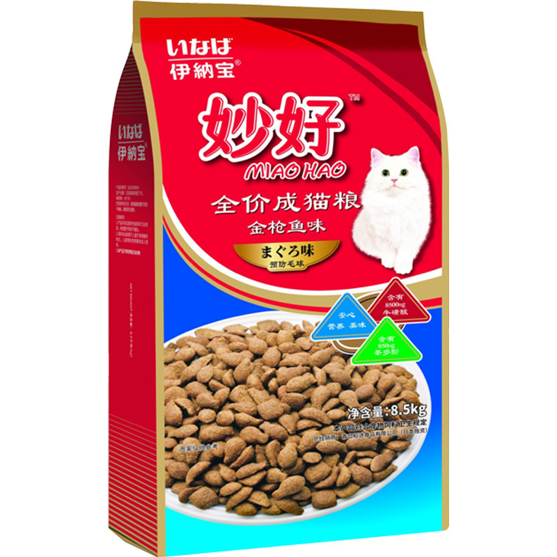伊纳宝妙好成猫发腮猫粮8.5KG