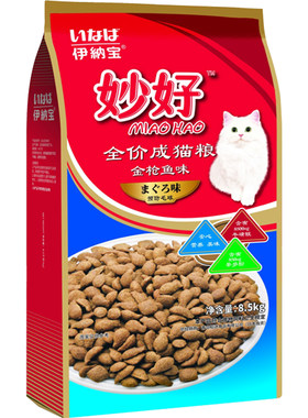 伊纳宝妙好成猫发腮猫粮8.5KG