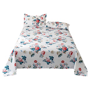 加厚正宗原棉老粗布床单三件套细纱家用老式土布被单枕套冬季