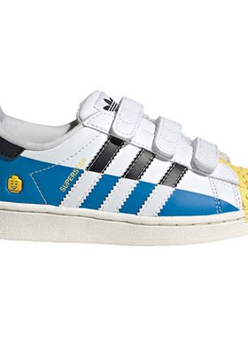 Adidas阿迪达斯乐高联名款贝壳头魔术贴儿童板鞋运动鞋IF2911
