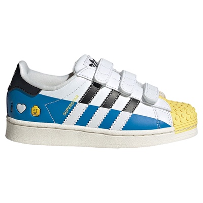 Adidas阿迪达斯乐高联名款贝壳头魔术贴儿童板鞋运动鞋IF2911