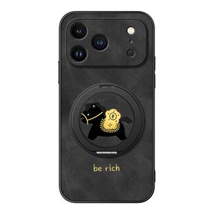 适用苹果17promax手机壳iphone16新款15/17air/13旋转支架14男款磁吸12羊巴皮11软x外壳xsmax马上发财8plus