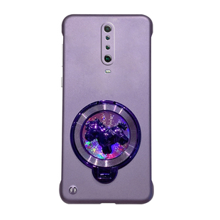 红米K30手机壳新款无边框硬壳新中式适用RedmiK30Pro高级感商务马上有钱旋转陀螺支架K30s超薄磨砂防摔保护套