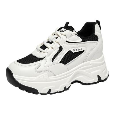 森马女鞋内增高老爹鞋女2025新款夏季韩版百搭网面厚底运动休闲鞋