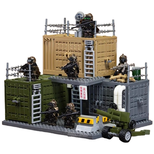 军事基地三角洲行动周边威龙红狼特种兵积木乐高人仔手办玩具模型