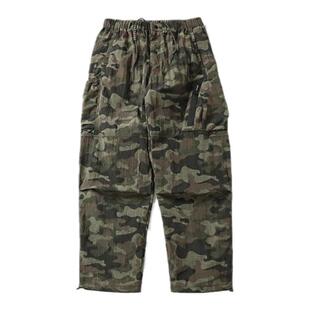 美式cityboy户外迷彩伞兵机能裤秋季薄款直筒休闲宽松抽绳工装裤