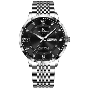 瑞士高端腕表手表正品男士机械表品牌镶钻商务钢带男款石英表防水