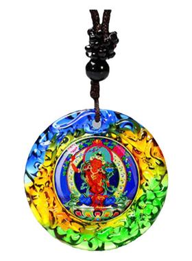文殊菩萨心咒琉璃吊坠