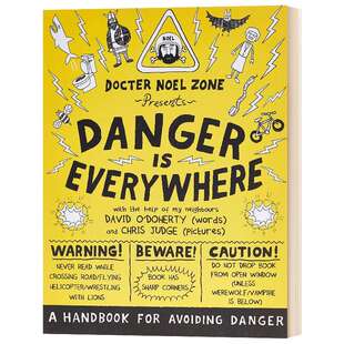 胆小鬼日记 英文原版 Danger is Everywhere: A Handbook for Avoiding Danger 进口原版书籍儿童外文书