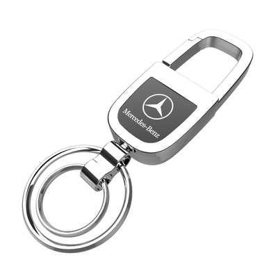 【新款】奔驰双环钥匙扣激光雕刻