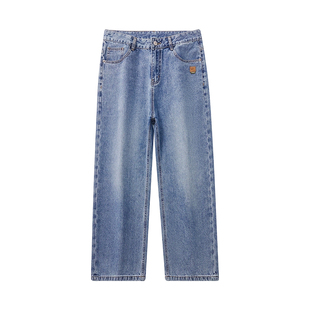 班尼路SK美式复古牛仔裤男夏季2026新款直筒时尚九分裤休闲裤子YS