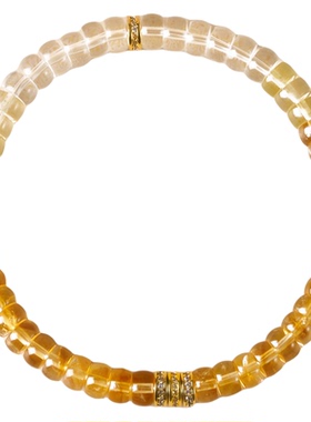 天然黄水晶6mm鎏晶级财富手链