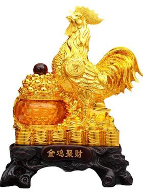 金鸡报晓客厅玄关镇宅摆件