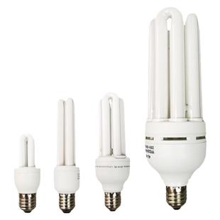 2U节能灯e27螺口家用白光超亮暖黄光直管2U3U4U型e14 B22卡口灯泡