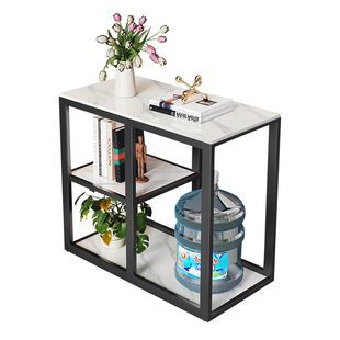 客厅岩板沙发边几鱼缸架家用小桌柜多层角几茶水置物架简约小茶几