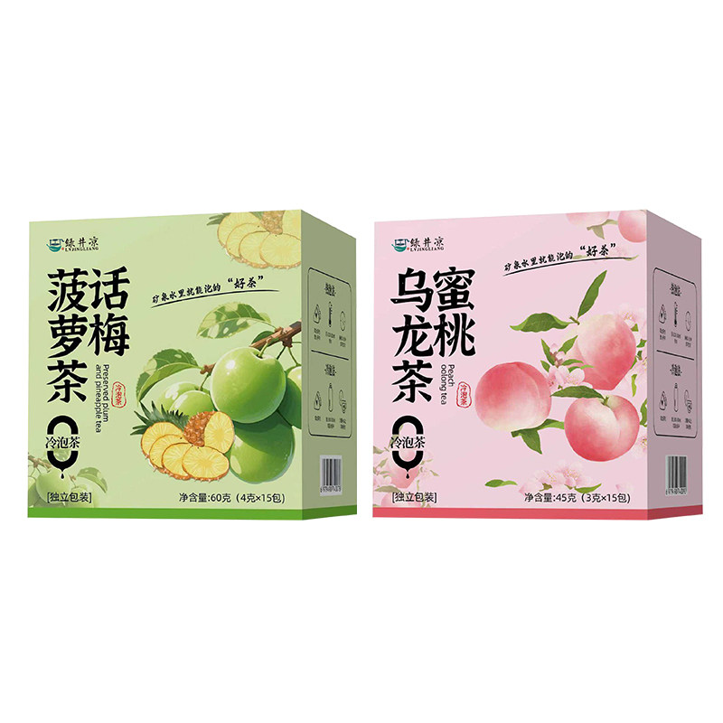 冷泡茶茶包蜜桃乌龙茶茉莉绿茶花果茶水果茶话梅菠萝0糖0卡冷萃茶
