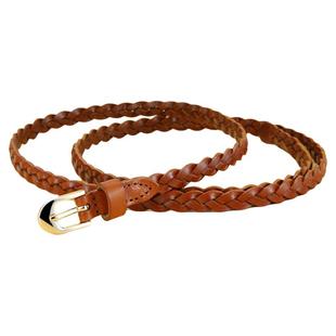 女士皮带头层牛皮编织腰带针扣裙皮带韩版休闲百搭时尚简约细腰带