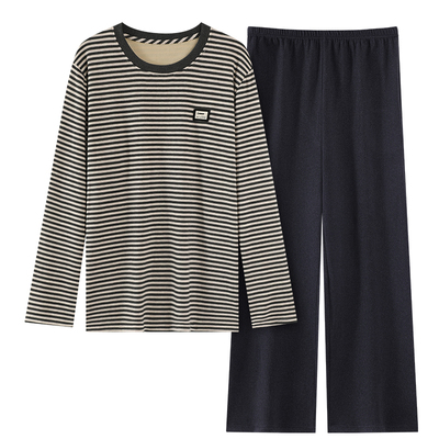 德绒睡衣男士秋冬季羊绒蚕丝保暖