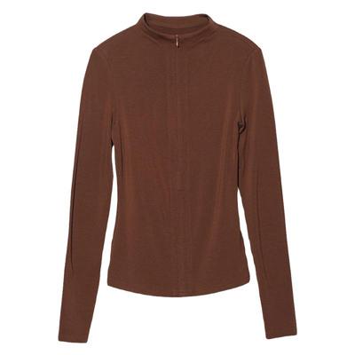 Carolingian極简松弛！巨舒适Viscose 修身气质上衣女 保暖打底衫