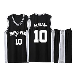 马刺队文班亚马球衣邓肯福克斯保罗吉诺比利伦纳德帕克篮球服套装