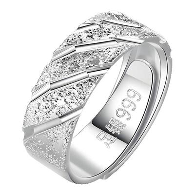 999纯银满天星戒指情侣礼物