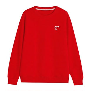 喜庆衣服本命年女装2026大红色卫衣女秋冬季宽松休闲加绒加厚上衣