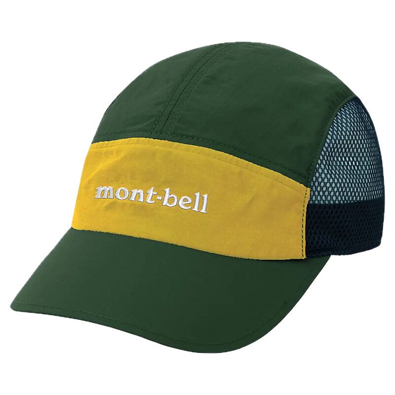 日本美山 mont-bell 26夏儿童拼色速干防水透气网眼遮阳帽棒球帽