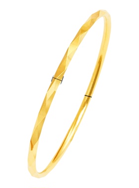 菱形亮镯女款几何切面手镯