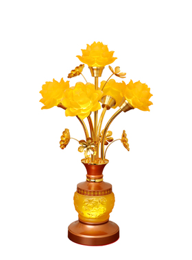 家用佛堂插电LED七彩莲花供佛灯
