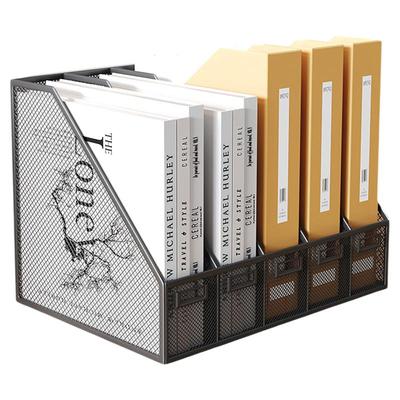 桌面文件收纳架a4文件筐资料架分类整理架办公室用品大全文件格书架子学生宿舍档案架立式多层档案置物架书立