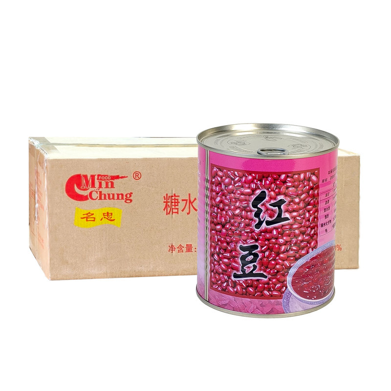名忠糖水红豆罐头900g/3.2kg整箱
