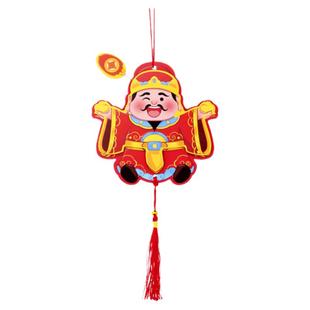 财神爷冰箱贴磁吸立体挂件新年喜庆创意烫金客厅装饰盆栽挂饰装扮