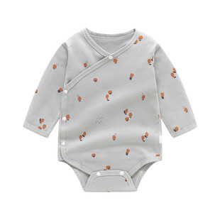 新生婴儿开春衣服长袖包屁衣新款春秋打底宝宝幼儿春装纯棉连体衣