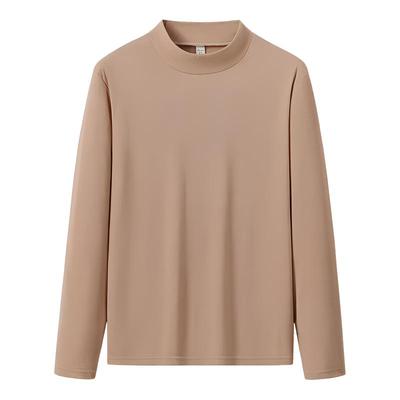 德绒半高领男士秋冬季保暖发热加绒加厚长袖t恤内搭上衣服打底衫