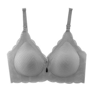 婧麒前开扣小贝壳哺乳内衣女聚拢怀孕期产后喂奶睡觉可穿孕妇内衣