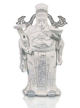 纯银财神工艺品摆件配证书礼盒