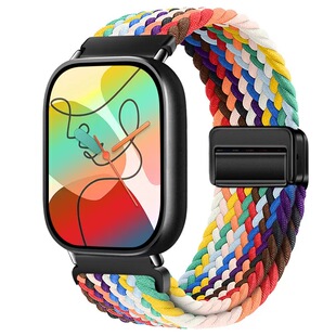 适用小米手环9pro/8pro弹力磁吸尼龙编织红米watch5/watch4表带