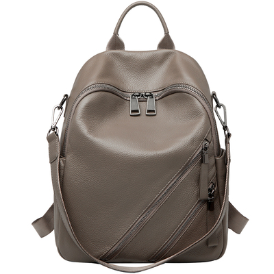 朱尔高级感真皮双肩包女妈妈背包