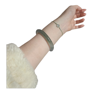 缅甸冰种美人条油青半山水手镯细圆条玉镯子翡翠处理深色款百搭