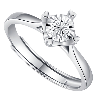 潮宏基铂雅爆闪铂金戒指