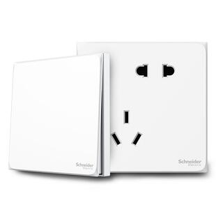 【老国标】施耐德旗舰店开关插座面板暗装5孔家用皓呈白金灰黑