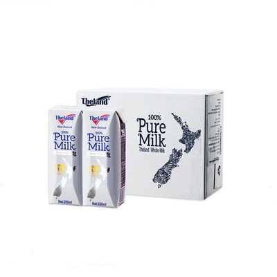 进口全脂纯牛奶纽仕兰牧场250ml